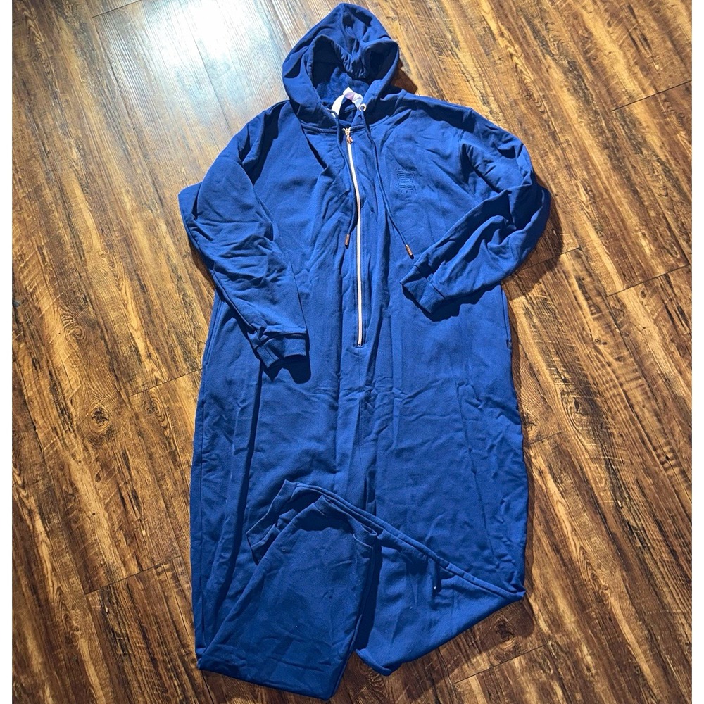 Savage X Fenty Blue Hooded Full Zip Long Sleeve One-Piece Jumpsuit Womens 2X